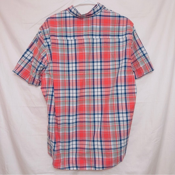 Men's Croft & Borrow Multicolor Plaid Short Sleeve East Care Button Up Shirt XL - Picture 7 of 7